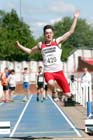 Zachary Haddon (Gateshead) winner of the under-17s long jump at the North Eastern Champs, Gateshead.